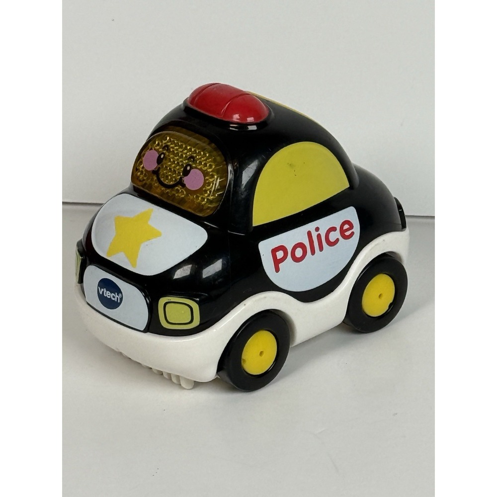 Vtech Go! Go! Smart Wheels Helpful Police Car Black White Toy TESTED